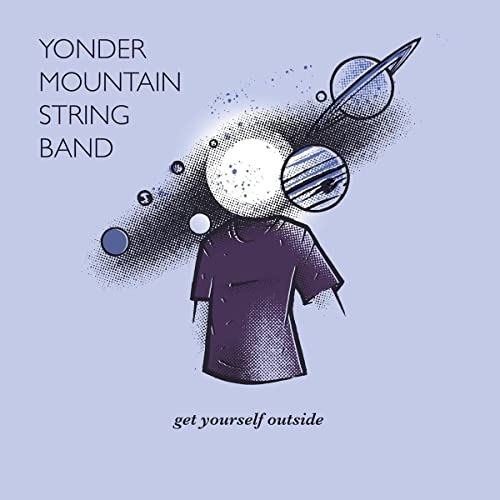 Album cover for Yonder Mountain String Band with space imagery.