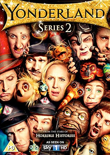DVD cover featuring a collage of human actors and puppets from Yonderland Series 2.