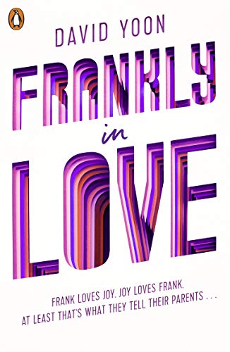Book cover: "Frankly in Love" with colorful, layered typography.