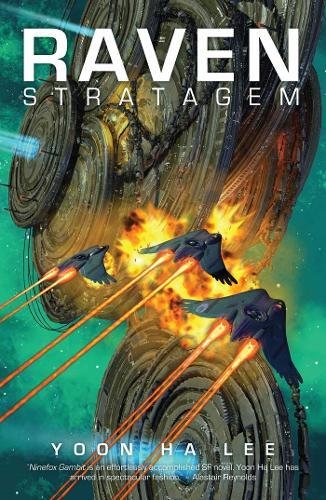 Book cover: spaceships firing lasers near a large, swirling structure.