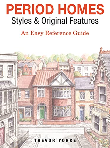 Book cover depicting a watercolor street scene of British period homes.