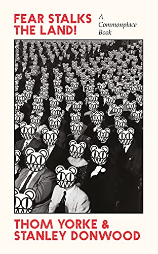 Book cover with repeating bear-headed figures in a crowd, red text.
