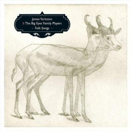 Vinyl album cover with a sketched illustration of two antelopes.