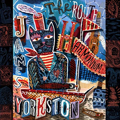 CD cover: painted cat with musical instruments and colorful lettering.