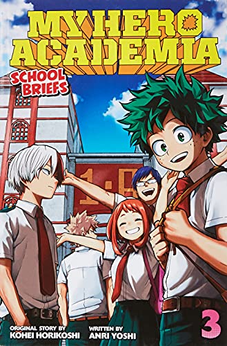 My Hero Academia School Briefs volume 3 cover featuring four students in school uniforms.