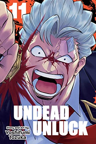 Manga volume cover with a shocked man and large red text: "UNDEAD UNLUCK".