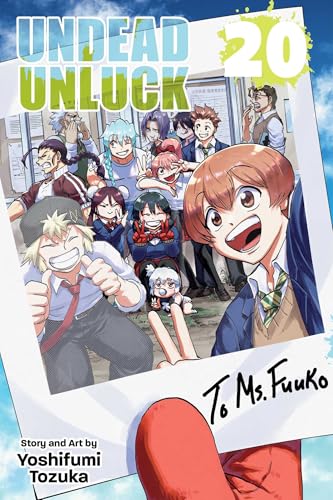 Manga cover showing a group of smiling characters in a photo held by hand.
