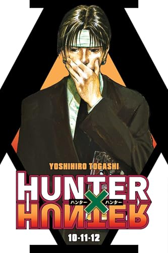 Manga cover featuring Chrollo Lucilfer with a headband in a suit, title Hunter x Hunter.