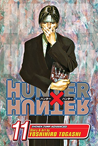 Manga cover featuring Chrollo Lucilfer in a suit against a textured, abstract background.