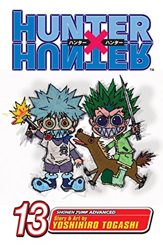 Hunter x Hunter volume 13 manga cover featuring stylized illustrations of Gon and Killua.