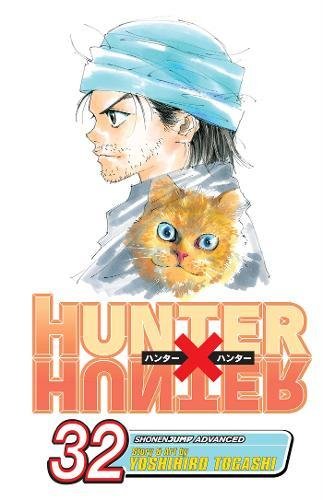 Manga book cover with colorful illustrations and characters from the Hunter X Hunter series.
