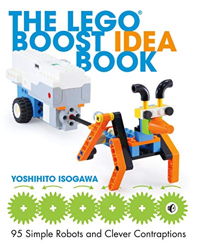 Book cover featuring two Lego Boost robots, one resembling a dog.