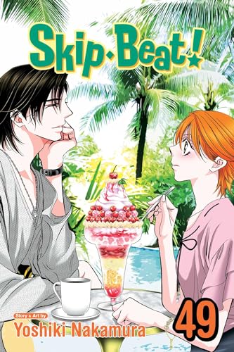 Manga volume cover with two characters and a large parfait dessert.