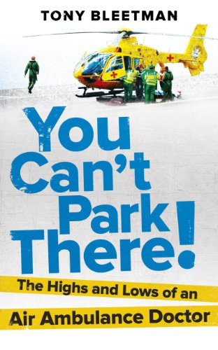 Book cover: "You Can't Park There!" featuring an air ambulance helicopter.
