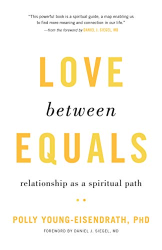 Book cover with bold yellow text: "Love between Equals" and author's name.