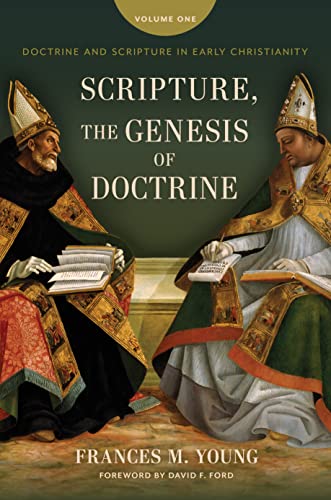 Book cover: two bishops with scriptures, title “Scripture, the Genesis of Doctrine.”