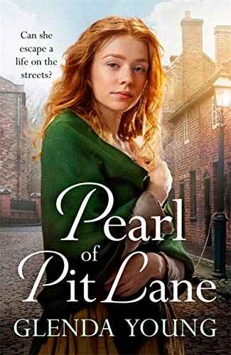 Book cover: red-haired woman in historical clothing, brick buildings background.