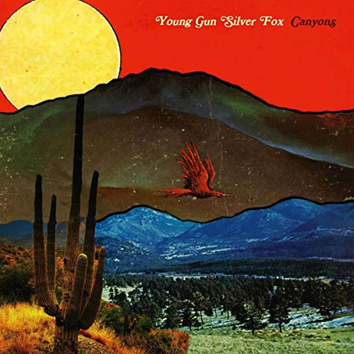 Album cover: desert landscape with cacti, mountains, and a bird in flight.