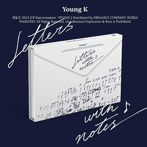 Young K "Letters With Notes" CD album cover, resembling an envelope.