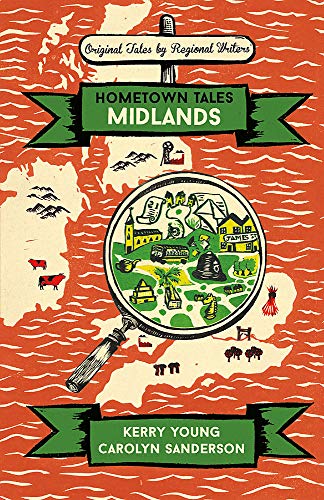 Book cover: "Hometown Tales: Midlands" with a map and magnifying glass.