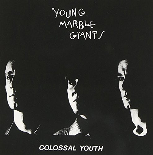 Black and white album cover with three shadowed faces and text.