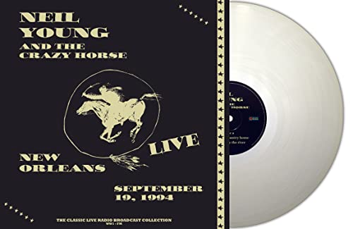 Neil Young and Crazy Horse live album vinyl record, black and white cover.