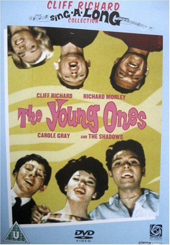 DVD cover for "The Young Ones" featuring four actors and a yellow background.