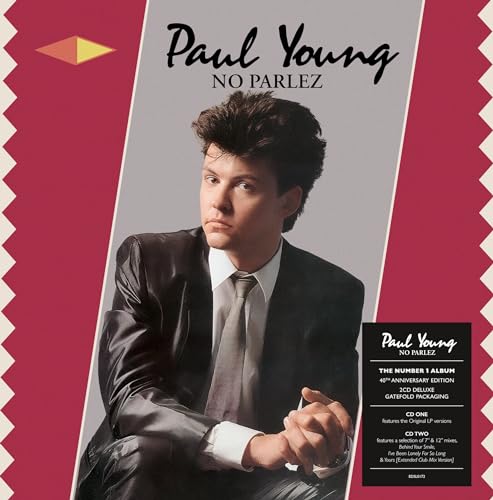 Paul Young's "No Parlez" CD cover featuring a portrait of the artist.