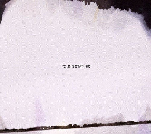 CD cover for Young Statues, pale pink with blurred edges and text.