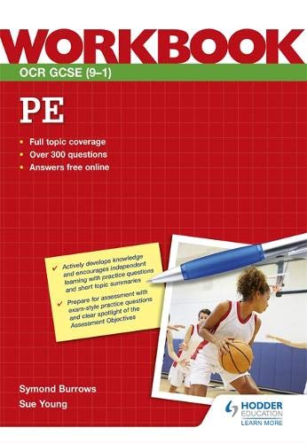 Red workbook cover for OCR GCSE (9-1) PE, with basketball image.