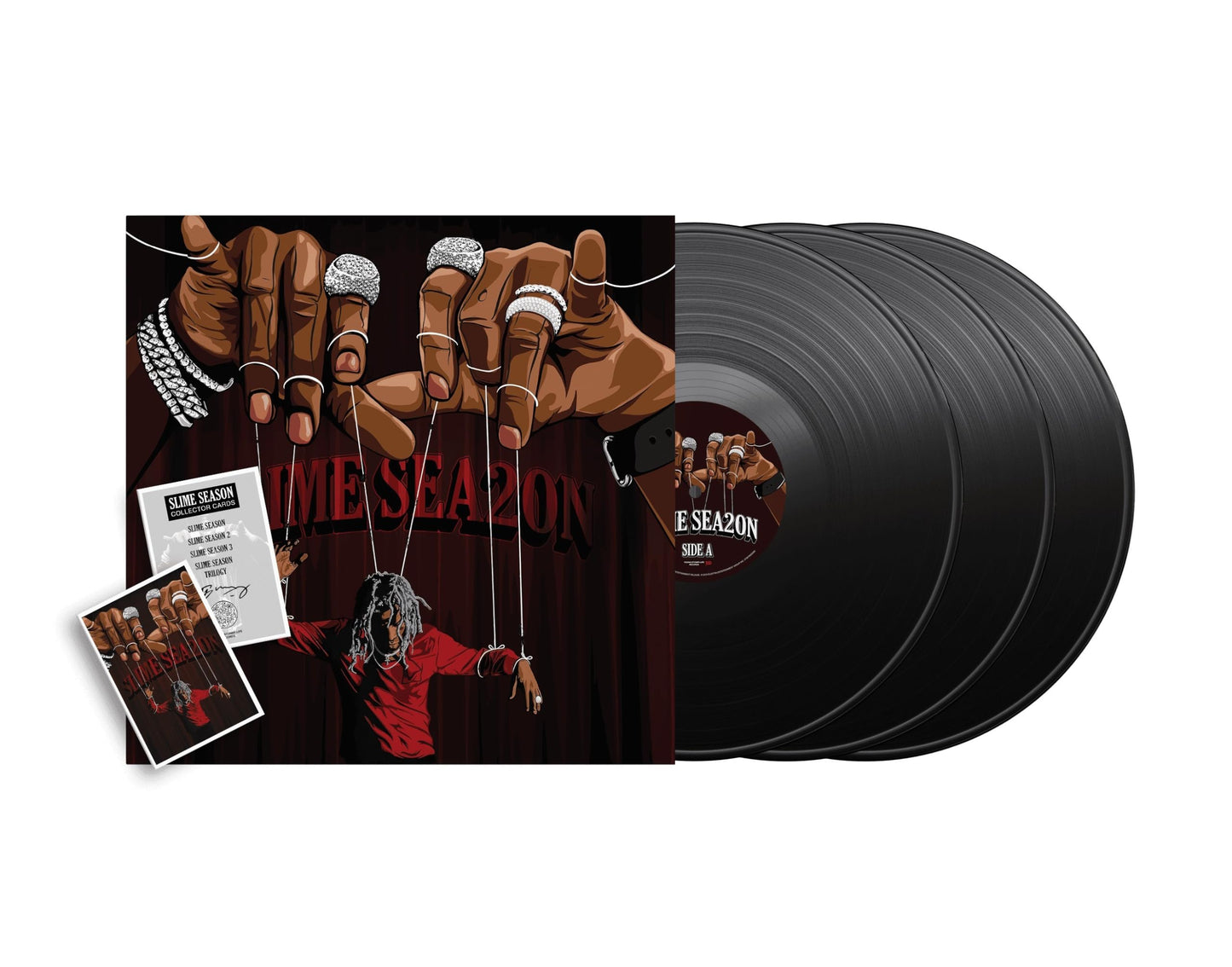 Young Thug’s “Slime Season 2” double vinyl record with cover art.