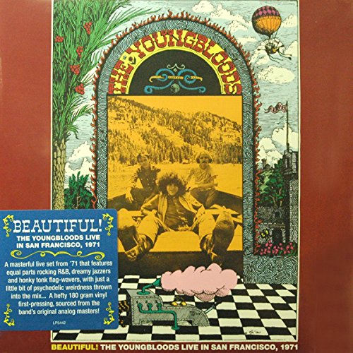 1971 vinyl album cover for The Youngbloods’ “Beautiful!” live in San Francisco.