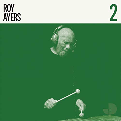 Roy Ayers album cover featuring a portrait of the musician with vibraphone.