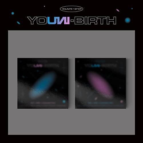YOUNITE’s “Youni-Birth” CD cover with abstract blue and pink shapes.