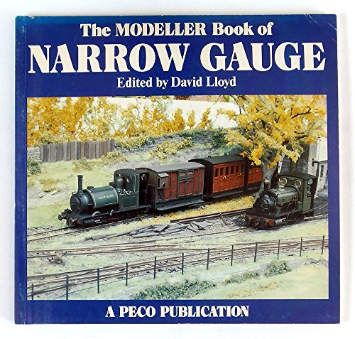 Book cover titled The Modeller Book of Narrow Gauge showing model trains on tracks.