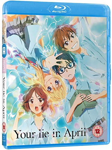 “Your Lie in April” Blu-ray cover featuring anime characters with flowers.