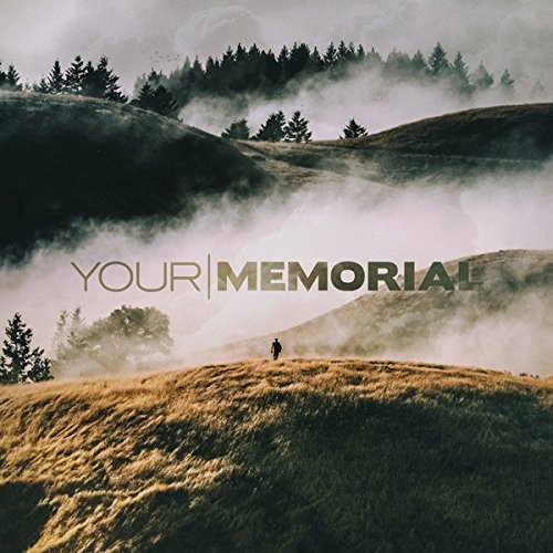 "Album cover with misty hills and a person standing on a hill."