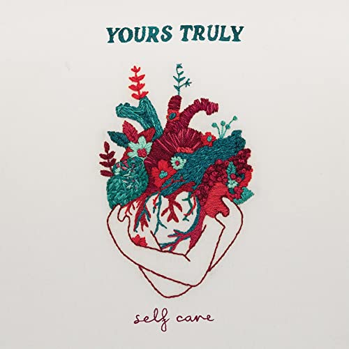 CD cover: embroidered heart with flowers in red and teal tones.
