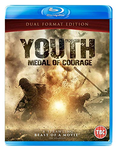 Blu-ray cover for Youth: Medal of Courage featuring soldiers in a dusty battlefield explosion.