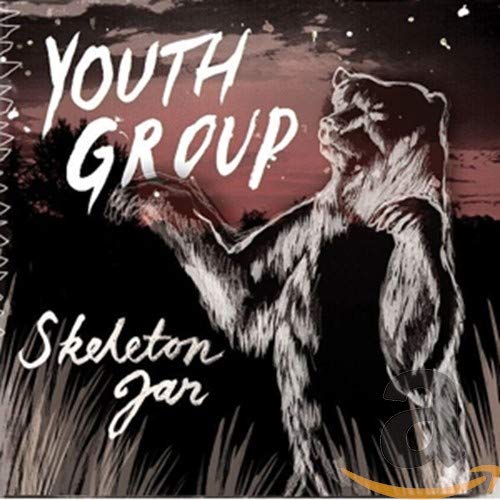 CD cover for Youth Group’s “Skeleton Jar” featuring a raccoon silhouette.