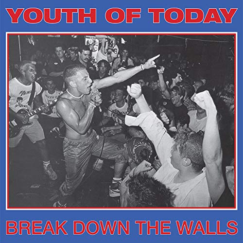 Black and white album cover featuring a hardcore punk band performing live.