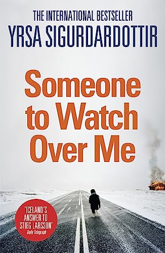 Book cover: a lone figure walks down a snowy road toward flames.