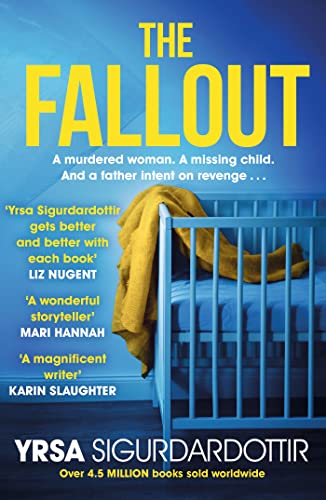 Book cover featuring a yellow blanket draped over a blue crib against blue background.