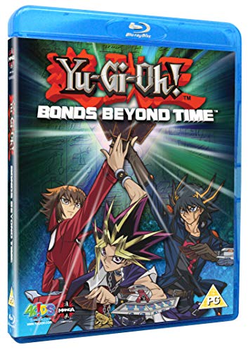 Yu-Gi-Oh! Bonds Beyond Time" Blu-ray cover featuring three anime characters.