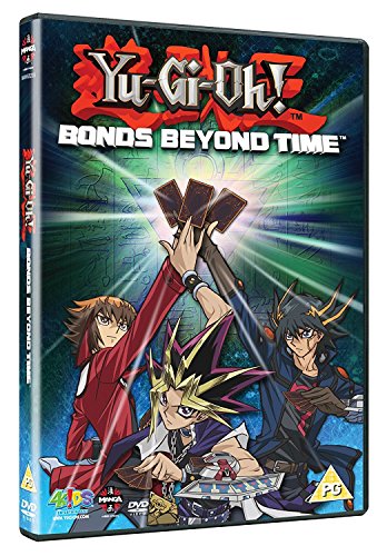 Yu-Gi-Oh! Bonds Beyond Time DVD cover featuring anime characters and cards.