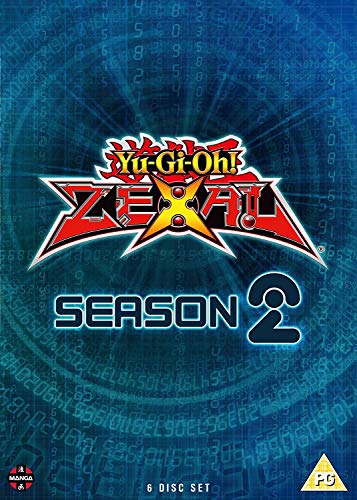 Yu-Gi-Oh! Zexal Season 2 DVD cover with logo and binary code background.