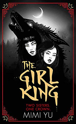 Book cover featuring two women and a wolf against a dark, forest background.