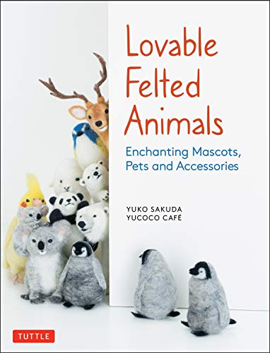 Book cover featuring a collection of small, felted animal figures.
