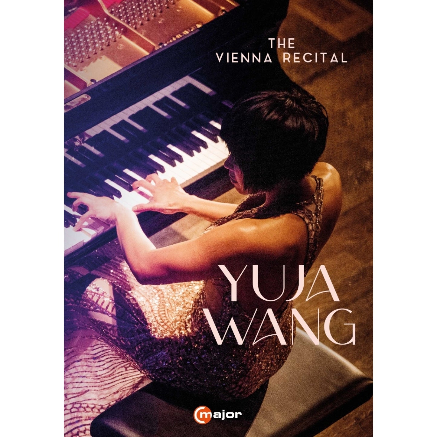 Yuja Wang at a grand piano, DVD cover for "Vienna Recital".