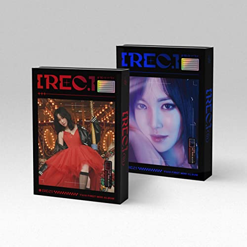 Two cassette-shaped CD cases for Yuju’s “Rec.” album, featuring a woman.